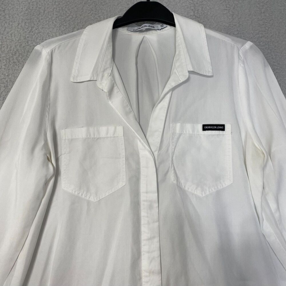 Calvin Klein Women Solid Button-Down Split-Back S… - image 6
